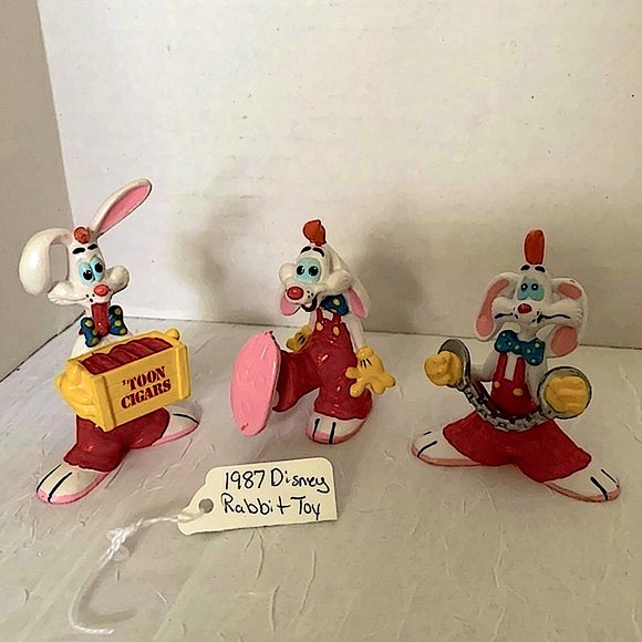 Disney Holiday Copy Lot Of 3 Amblin Disney Roger Rabbit Mini Pvc